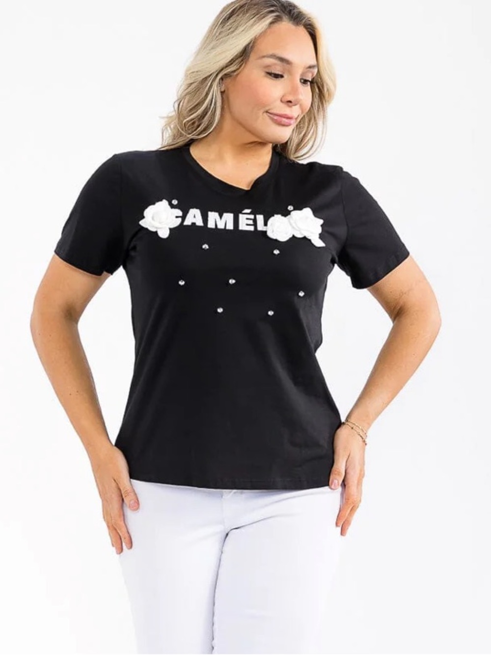 💕NEW! Black Designer Inspired Graphic  T-shirt